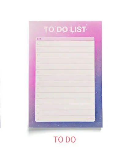 To Do List Милый романтический Небесный 50 листов, A6, настольный органайзер, блокнот, блокнот для заметок, ежедневный планировщик, Проверяющий список, школьные канцелярские принадлежности - Цвет: To Do List