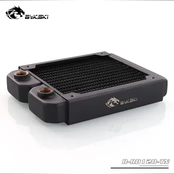 

Bykski 28mm Thick 120/240/360/480mm Length Copper Single Row Radiator Computer Water Discharge Liquid Heat Sink for 12cm Fans