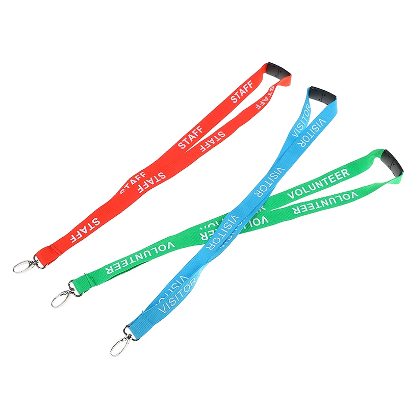 1pc/2pcs Mobile Phone Straps Hanging Rope Gym Staff Lanyards Keycord Nekband Lanyard Staff Volunteer Design Neck Strap