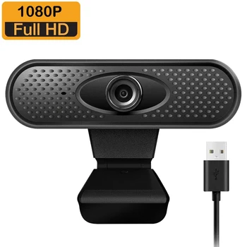 

USB HD 1080P Webcam Built-in Microphone High-end Video Call Computer Peripheral Web Camera for Microsoft Youtube PC Laptop Black