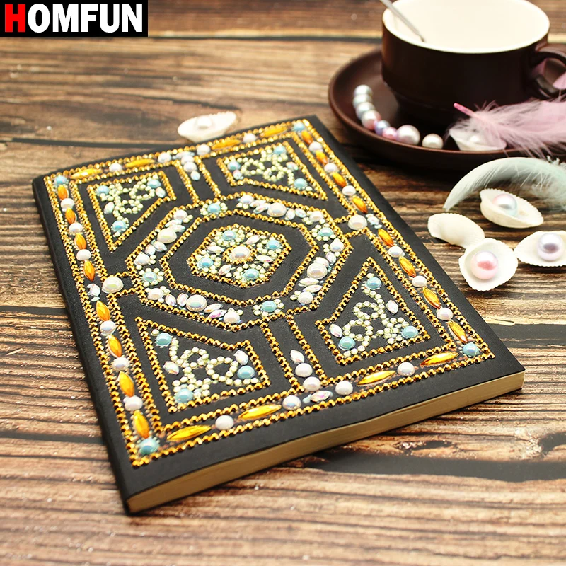 HOMFUN A5 блокноты 5D DIY алмазная живопись специальная форма Дневник Книга Алмазная