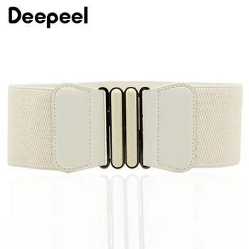 

Deepeel 1pc 7.5cm*65cm Fashion Simple Elastic Belts for Women Cummerbunds Stretch Band Coat Belt Decoration Accessories CB046