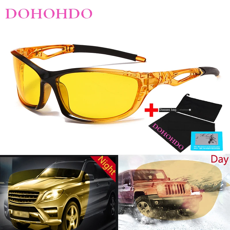  - DOHOHDO New Night Vision Glasses For Driving Men Women Car Driver Goggles Sunglass UV Protection Polarized Sunglasses Anti-Glare