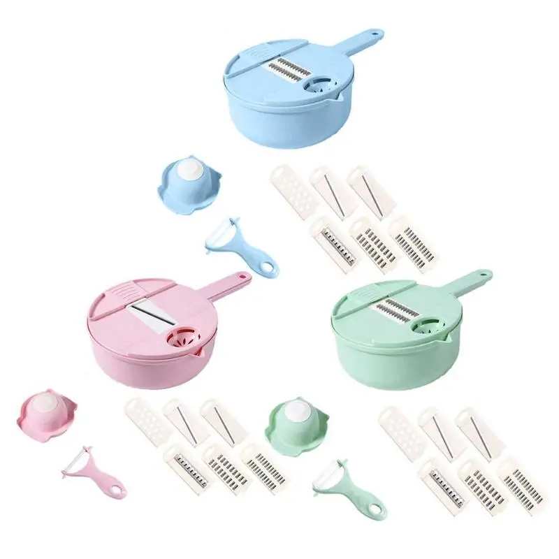 

Vegetable Cutter Potato Peeler Slicer Onion Grater 12in1 Kitchen Accessory