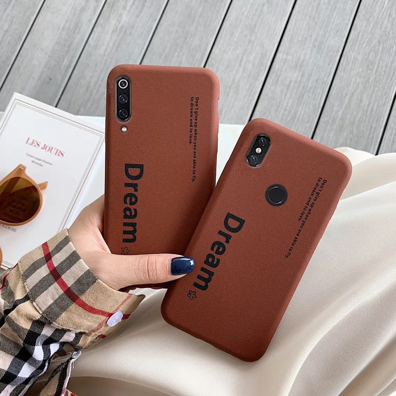 Матовый чехол с надписью для xiaomi mi 9 8 se lite pro 6x6 5x A1 A2 max x 2 3 2s Мягкий силиконовый из