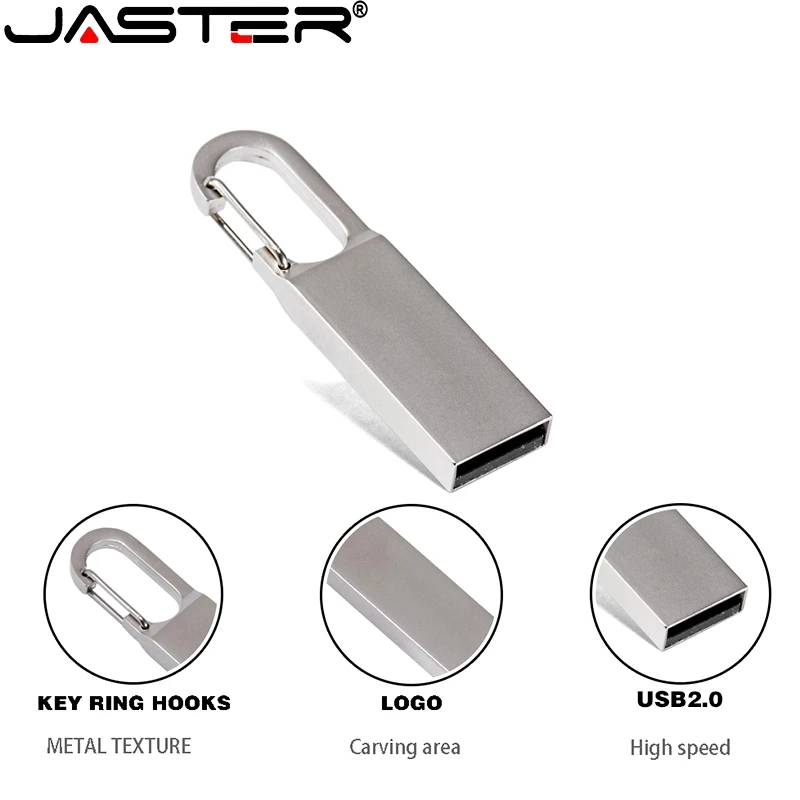 Металлический USB флеш накопитель JASTER 16 ГБ 32 128 Гб Водонепроницаемый 8 4 usb диск на