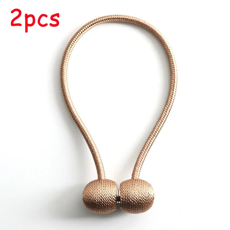 2pcs Coffee 2 шт. Магнитная занавес Tieback жемчужный шар занавес Tie Backs Holdback Пряжка зажимы аксессуар карниз аксессуары - Цвет: 2pcs Coffee