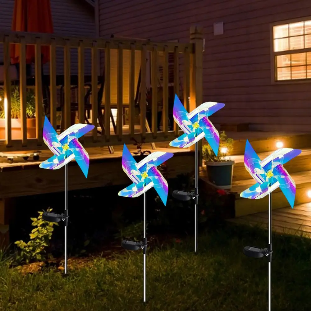 Solar Wind Spinner Garten LED Solar Powered Stake Windräder Licht Im Freien Dekorative Rasen Beleuchtung Kupfer Draht Lampe_voghion.com