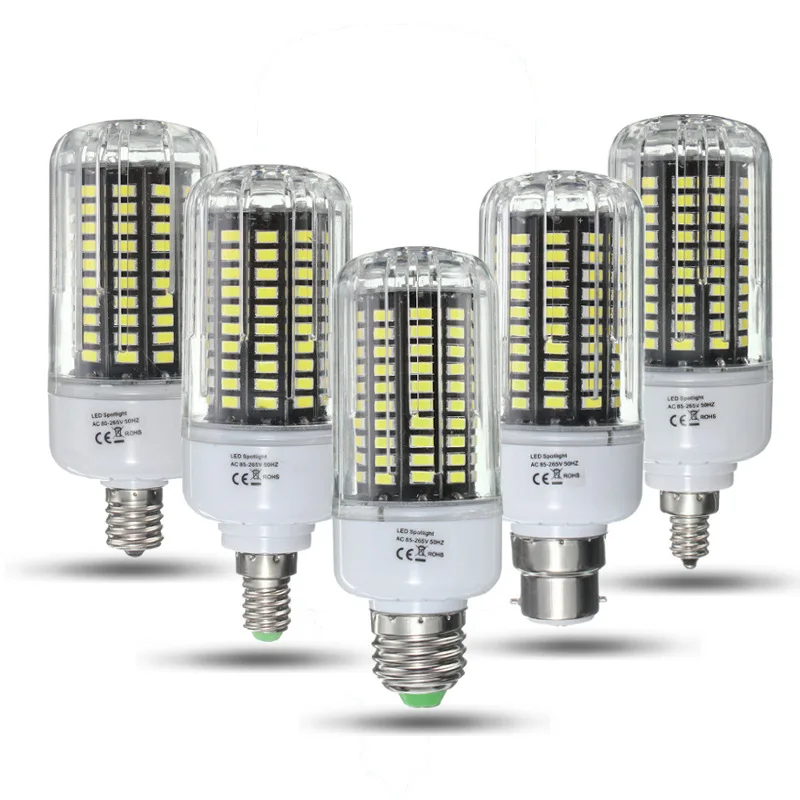 E17 E14 E12 12 Вт светодиодный лампы 120 SMD 5736 1200Lm светодиодный Белая теплая белая натуральная кукурузная лампа AC85-265V