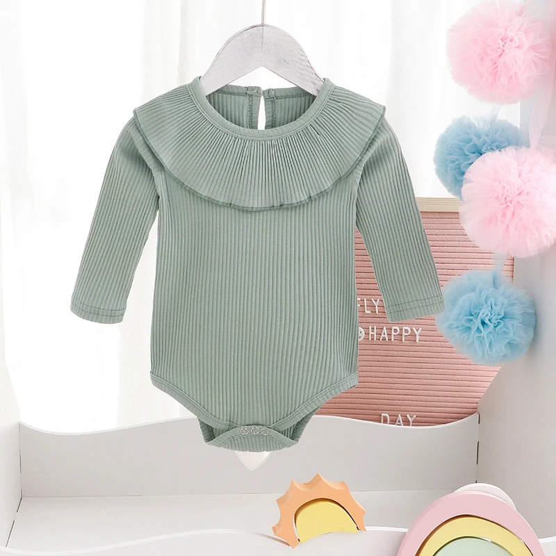 long sleeve Милый Летний комбинезон для новорожденных, Комбинезоны для маленьких мальчиков и девочек, одежда боди из хлопка, комбинезон, весенняя одежда, одежда для детей от 0 до 24 месяцев - Цвет: long sleeve