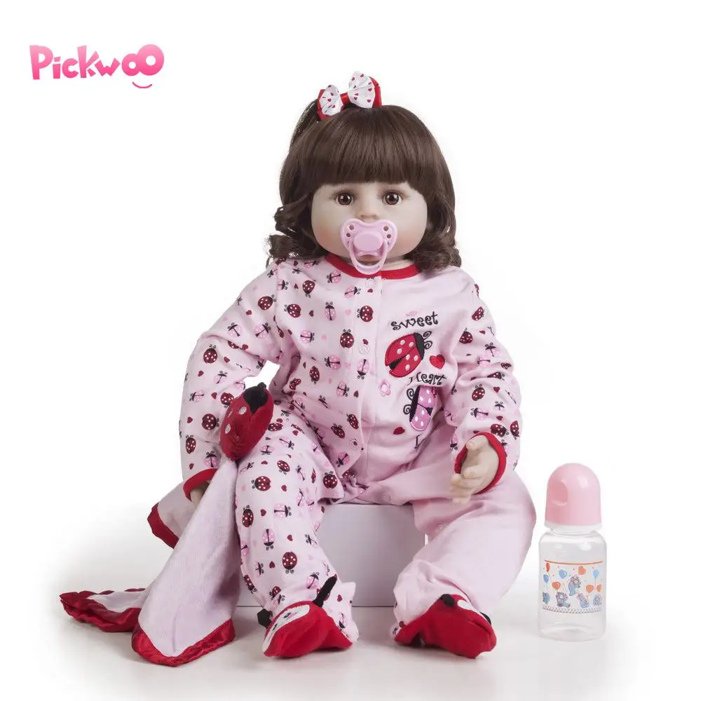 

Pickwoo 48cm bebes reborn Baby doll 18 inch girl Dolls soft Silicone Boneca Reborn Brinquedos Bonecas children's day gifts toys