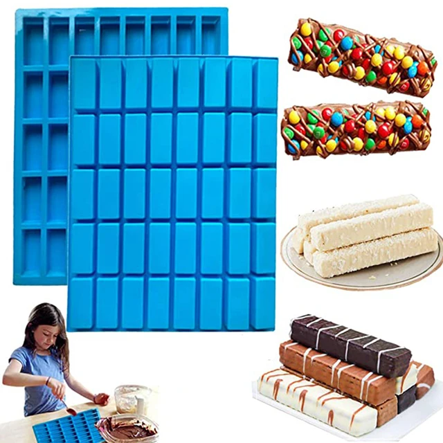 40 Cavity Narrow Rectangle Silicone Caramel Candy Molds Chocolate Bar Mold  for Truffles, Ganache, Jelly, Praline, Brownie, Butter, Ice Cube Tray