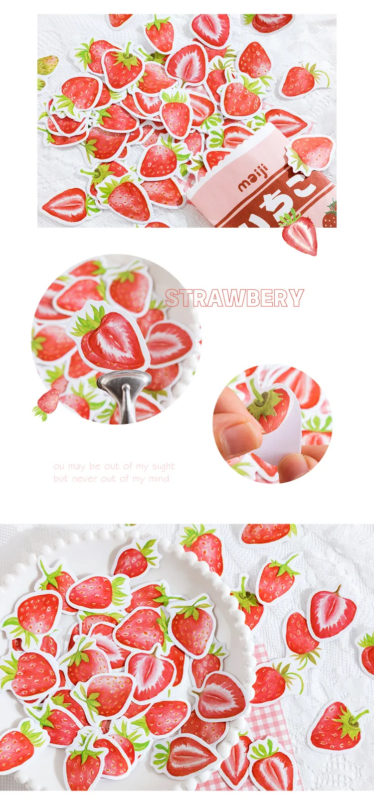 45pcs/box Strawberry Paper Sticker Kawaii Cute Sticker For Diary Fruit  Shape Decorative Scrapbooking Journal Supplies - Stationery Sticker -  AliExpress