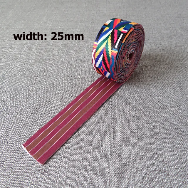 5Yards Width 25mm 38mm Webbing Yoga Belt Tape Strap Rope Dog Pet Collar Leash Harness Backpack Bag Garment Ribbons DIY Accessory Rainbow 25mm