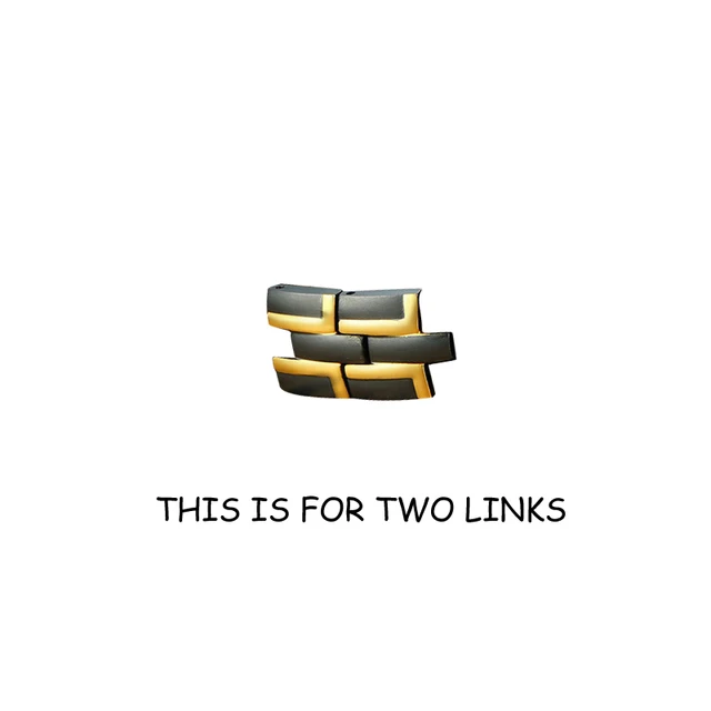 2 black gold links