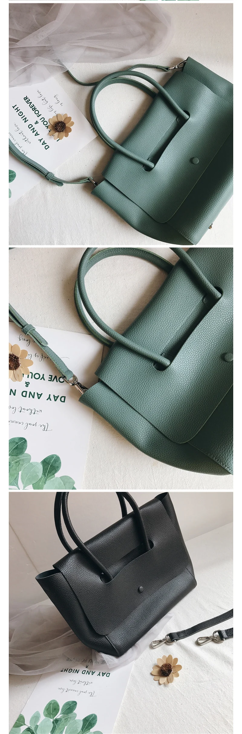 Luxury Cowhide Handbags Brand New Lychee Pattern Simple Smiley Bag Soft Genuine Leather Wings Trapeze Bag Large Handbag