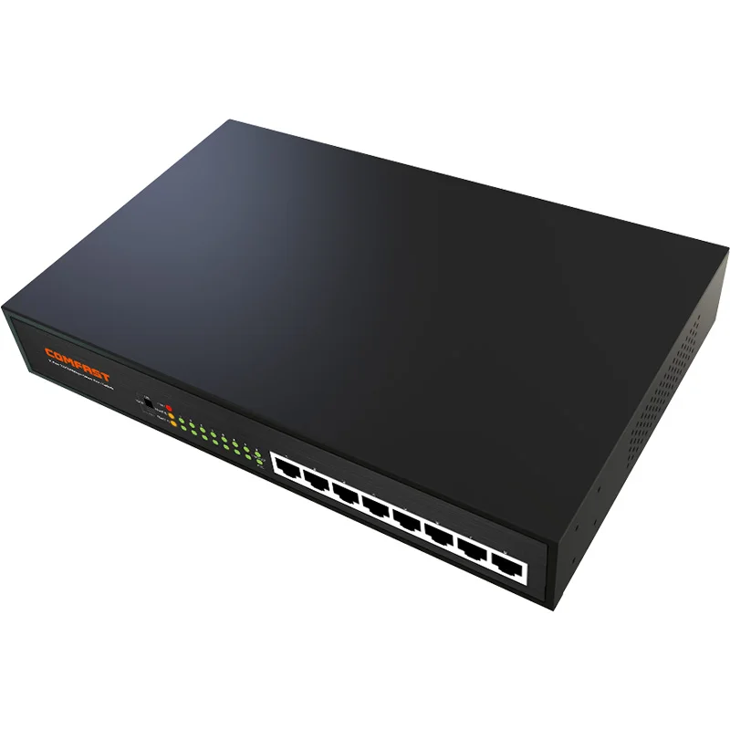 Comfast CF-S180P высокое Мощность интеллектуальный мониторинг питания 8 Порты и разъёмы 10/100 Мбит/с Fast RJ45 коммутатор PoE портов 1,8G Bandwid для Беспроводной