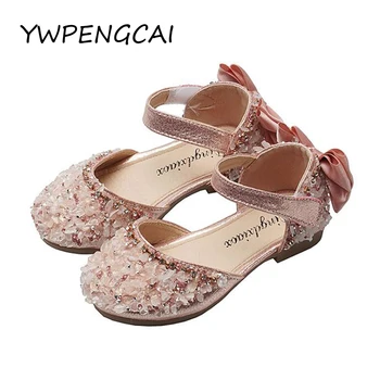 

YWPENGCAI Size 21-36 Toddler Girl Sandals Spring Summer Girls Rhinestone Princess Shoes Back Bow Knot Girls Sandals