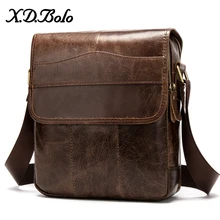 X. d. BOLO Mode herren Tasche Leder Männer Schulter Tasche Persönliche Tasche tasche Aus Echtem Leder Männlichen Kreuz Körper Schulter Business Taschen(China)
