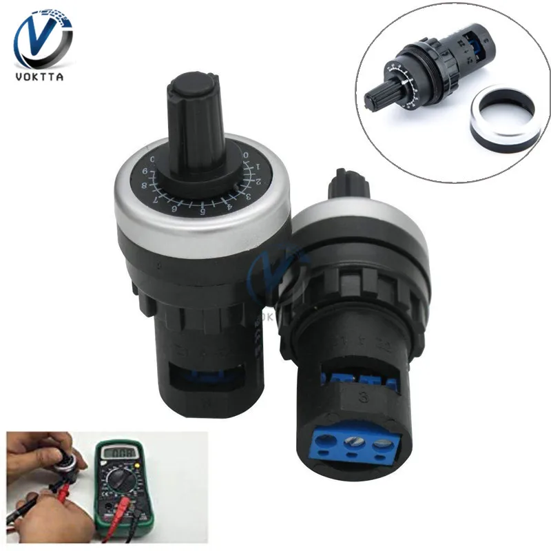 

1PCS LA42DWQ-22 Rotary Potentiometer 1K 2K 5K 10K 20K 50K Ohm Potentiometer Switch Inverter Resistance Speed Controller