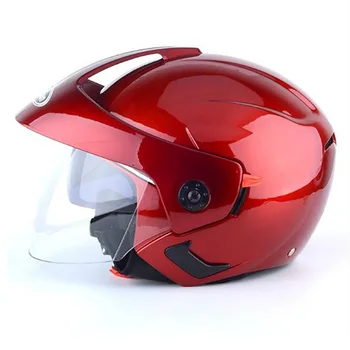 

Motorcycle Helmet Half Open Fashion Universal Anti Fog With Goggle Dual Visor Sweat Absorbing Safety Riding Protective Outdoor