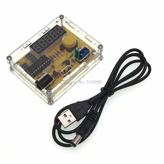 

A6-- DIY Frequency Tester Crystal Counter Meter Oscillator Tester with Transparent Case 1Hz~50MHz