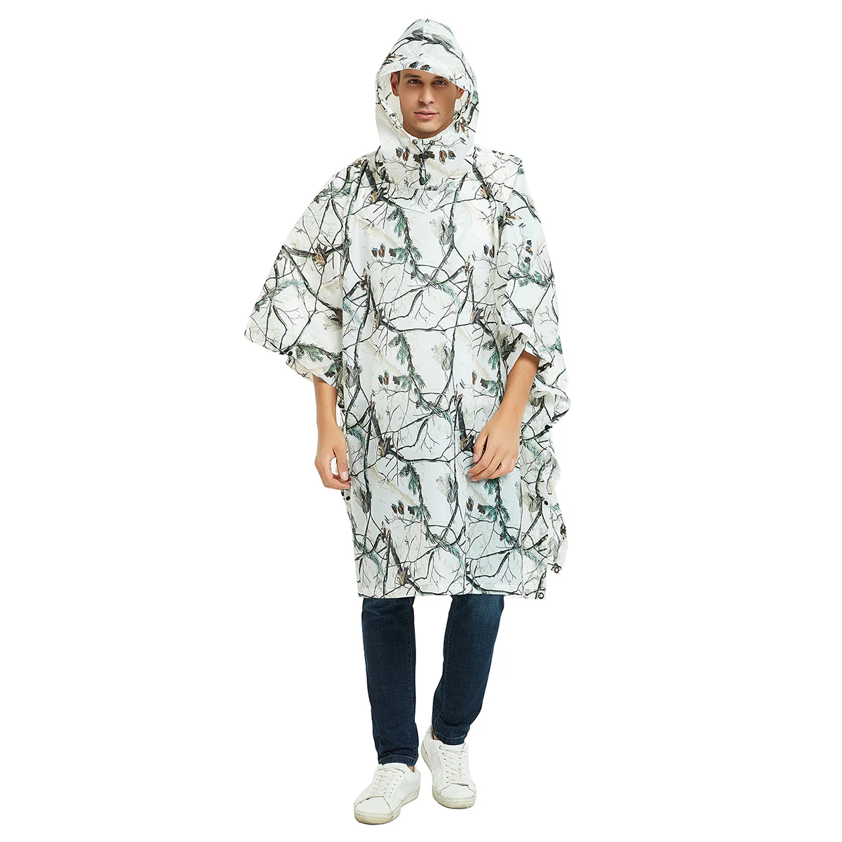 Водонепроницаемый Легкий Многофункциональный дождевик непроницаемый дождевик пончо с капюшоном Камуфляжный плащ охотничья одежда для женщин