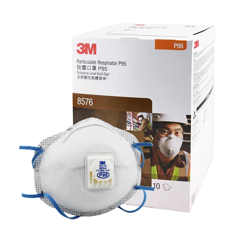 3M подлинный 8576 8577 в форме чашки P95 респиратор для частиц с клапаном уровень