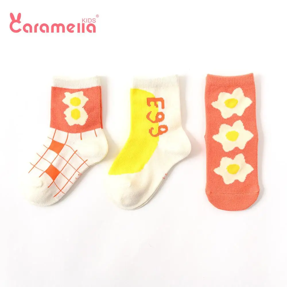 Caramella/Новинка года; забавные носки для малышей с яйцом-пашенкой Новинка; хлопковые короткие носки для маленьких детей зимние плотные чулочно-носочные изделия для маленьких девочек и мальчиков