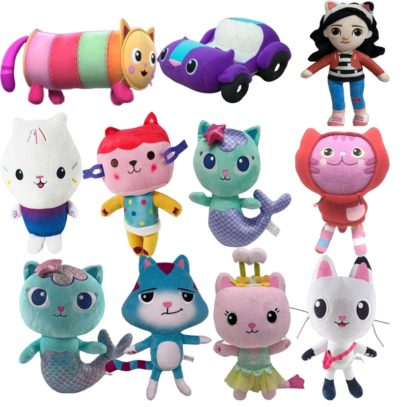 Кукольный домик Gabby плюшевые игрушки Mercat Pandy Мультяшные мягкие животные кошка