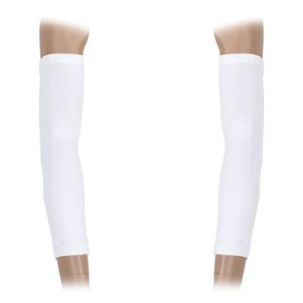 white 1 шт., модная женская мужская Спортивная растягивающаяся баскетбольная накидка с одной рукой, летняя Солнцезащитная УФ Защитная повязка на руку, кожаные гетры - Цвет: white