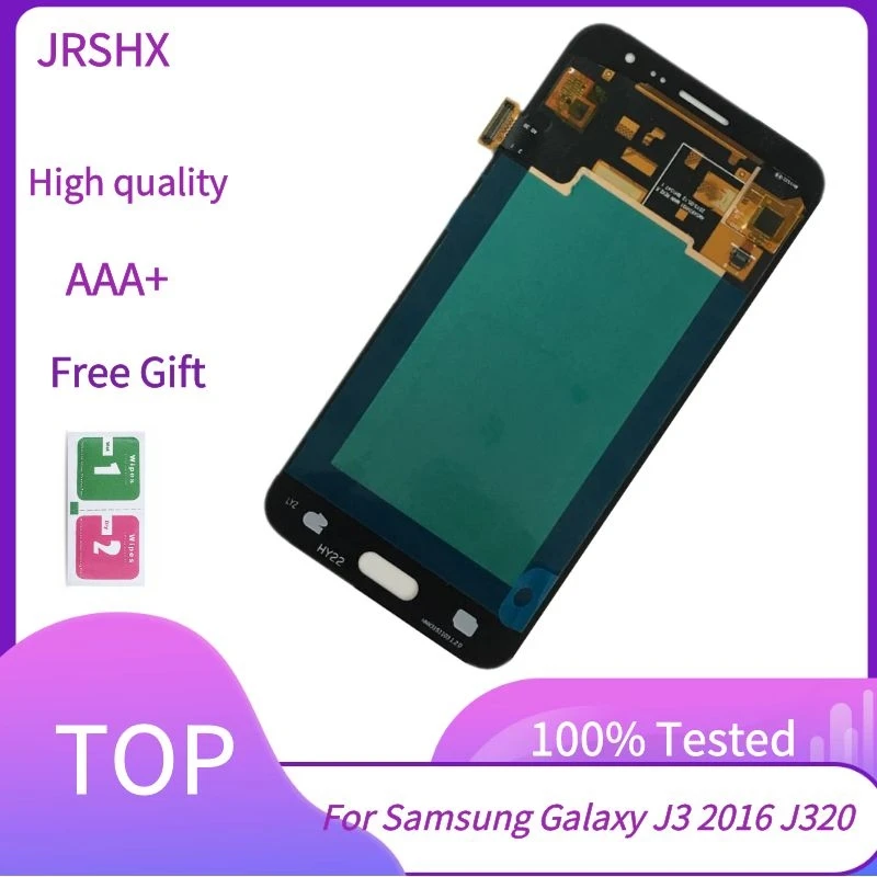 ЖК-дисплей 100% дюйма для Samsung Galaxy J3 2016 J320 J320F J320H J320M J320FN Super AMOLED с сенсорным экраном и
