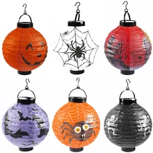 Aliexpress - Haunted House Decorations Props Paper Lanterns Horror Ghost Party Pumpkin Spider Bat Happy Halloween Party Decor For Home 2021