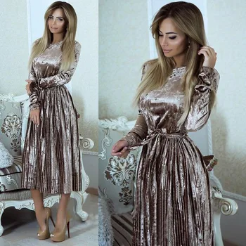 

! AliExpress New Style Spring New Style Pleat Long Skirts Dress WOMEN'S Dress
