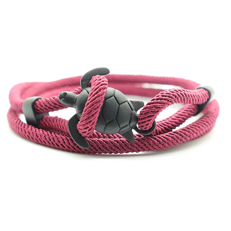 Red Rope Men bracelet Charms Handmade Marine Sea Turtle Braclet Wristband Jewelry For Men Women Viking Jewelry Homme bracelet jewelry leather bracelets