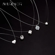 Женская прозрачная леска ожерелье невидимое ожерелье с подвесками на цепочке стразы колье ожерелье s ключица силиконовая цепь