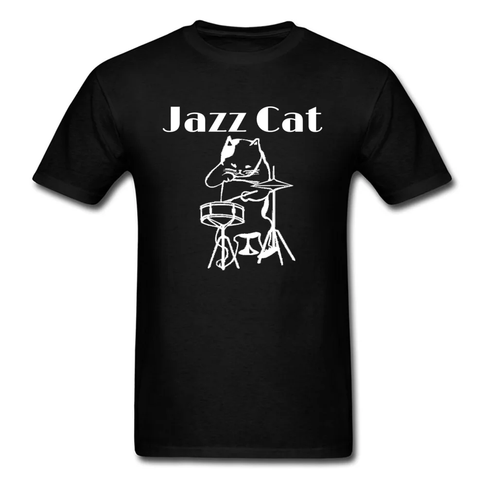 Jazz Cat Rock Heavy Metal Tshirt Big Size 3XL Loose Men's Summer Cotton Tee Shirt Custom Gift Interesting T Shirts For Student |