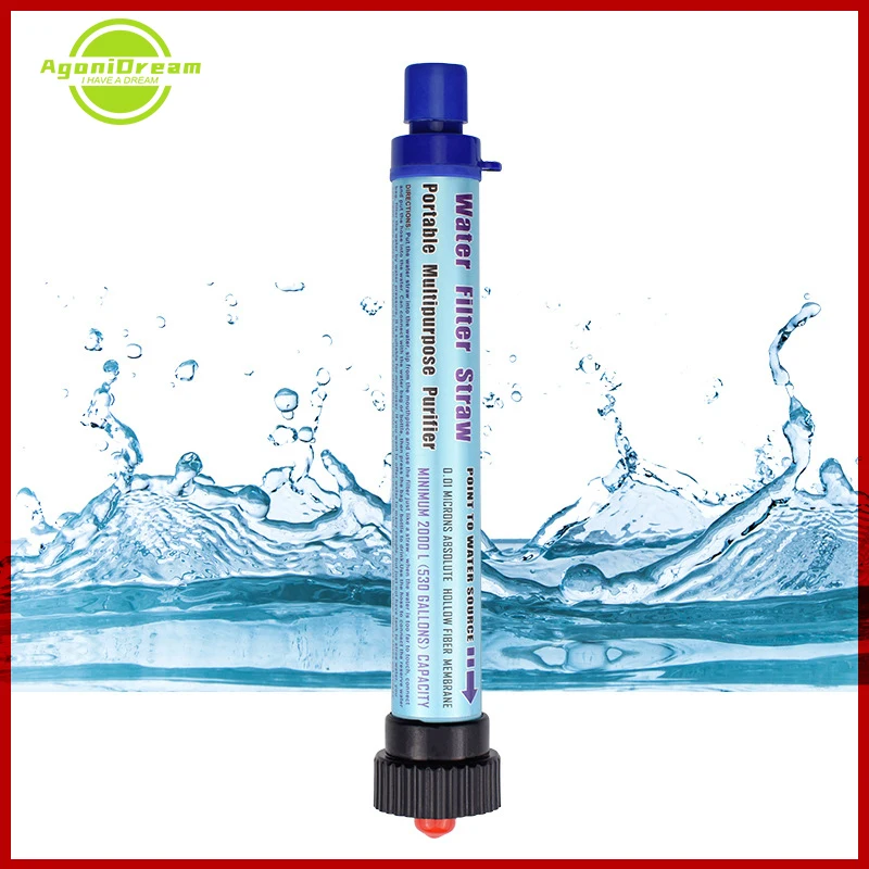 

Outdoor Water Purifier Camping Water Filter Straw Water Purifier Filtration System Bottom Thread Film Emergency Survival Tool