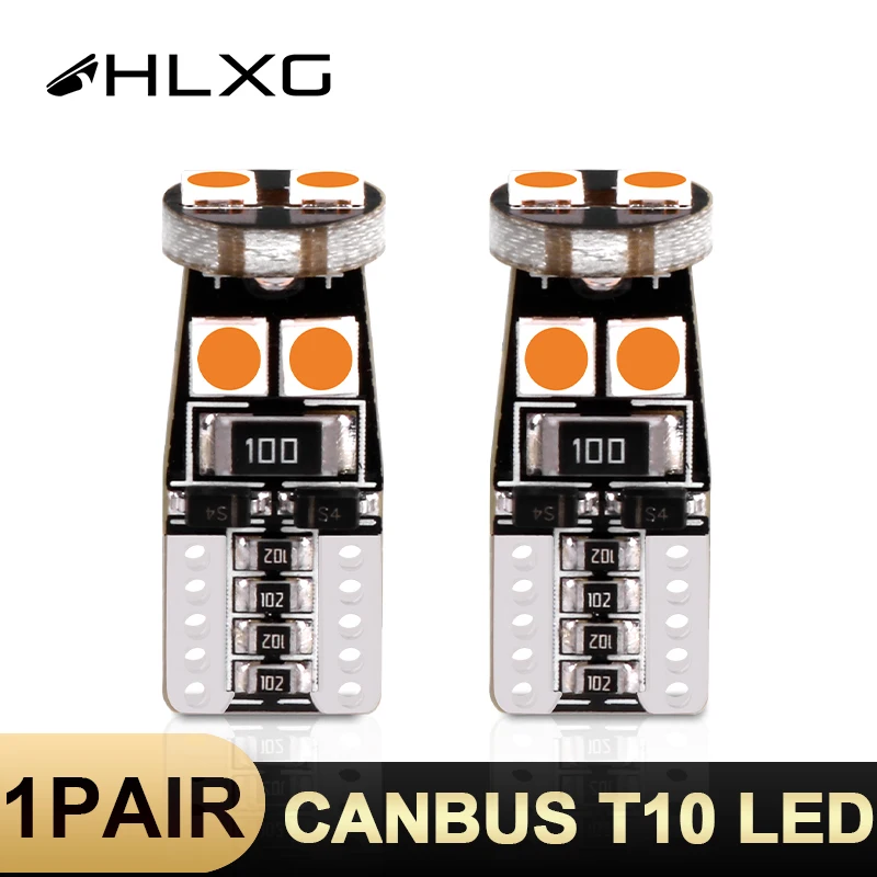 2x W5W 158 168 неполярный Автомобильный задний Светильник лампы T10 6 SMD 3030 без ошибок