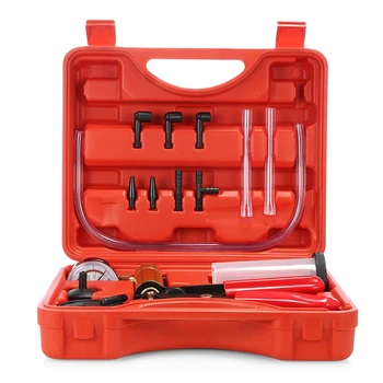 

Hot 2 in 1 Brake Fluid Bleeder Car Auto Hand Held Vacuum Pistol Pump Tester Kit Adaptor Fluid Reservoir Tool Kits Super