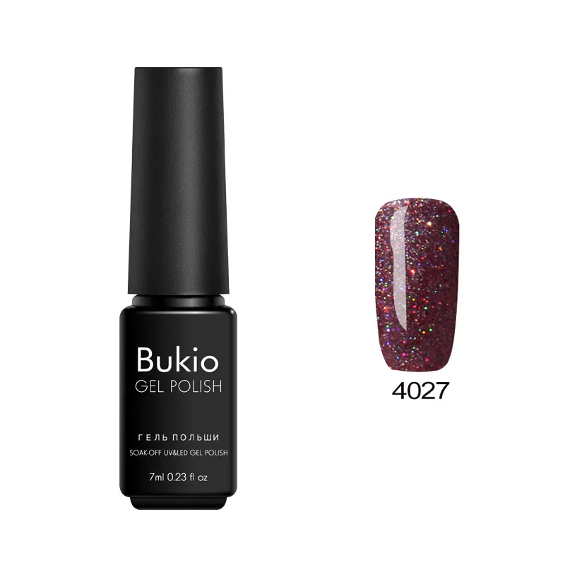 Украшения для ногтей гель лак Bukio с блестящими неоновыми лаками полуперманентные