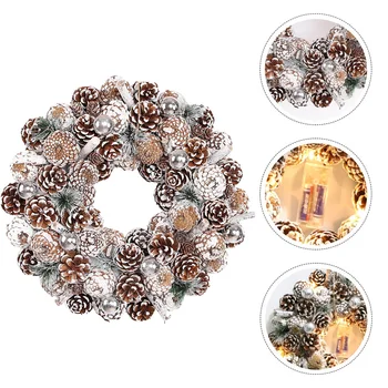 

1pc Christmas Garland Ornaments Rattan Ring Door Hanging (Assorted Color)