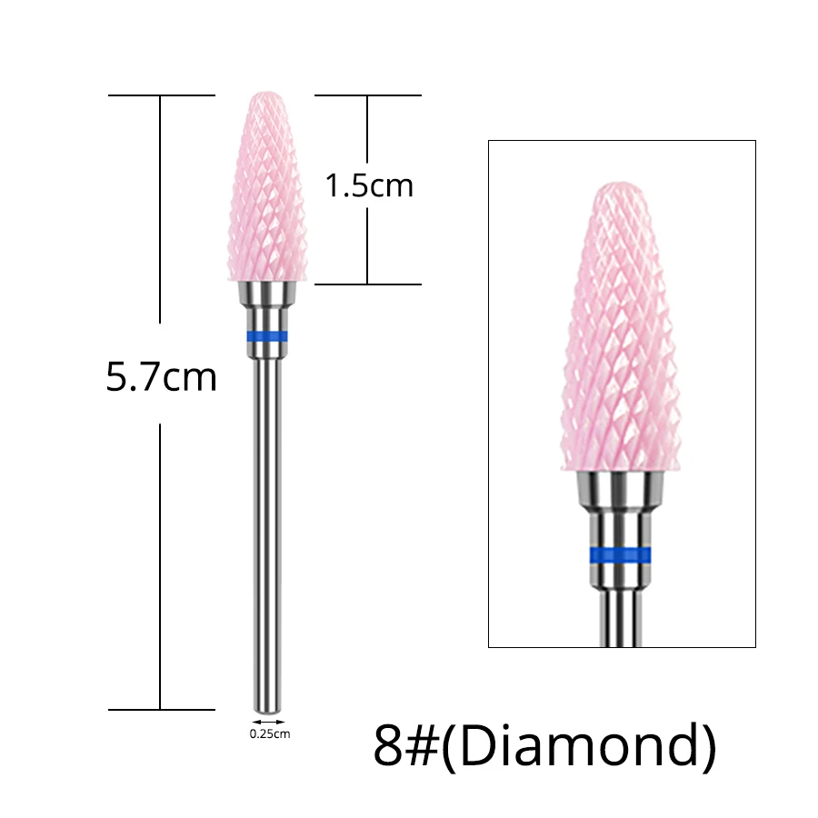 8 Alileader Nail Draill For Electric Drill Ceramic Drill Nail For Nail Art Instrument Safe Cutter For Cutter Manicure - Цвет: 8
