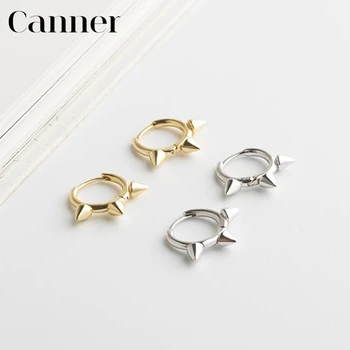

Simple Korean Style 925 Sterling Silver Small Hoop Earrings for Women Geometric Round/Cone Tiny Circle Earrings Fashion Jewelry