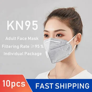 

KN95 Face Mask Dust Respirator Adult Mouth Mask With Valve 5-Layers Filter Anti-fog 95% Filtration Protective Mouth Cover
