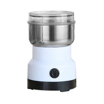 

Electric Coffee Beans Grinder Chinese Medicine Whole Grains Mill Powder Ultrafine Bean Grinding Machine EU Plug,White