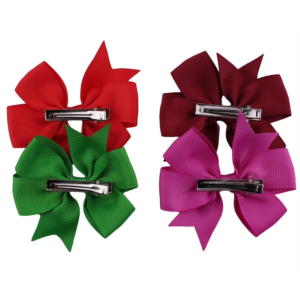 

20PCS Colors Knot Ribbon Bow For Girls Handmade Boutique Hair Clip Children Hair Accessories