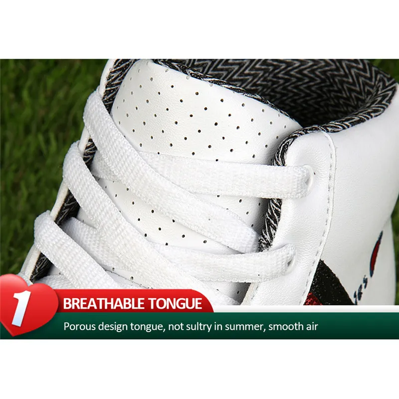 PGM Outdoor Ladies Breathable Rotating Buckle Golf Shoes Women Auto Lacing Waterproof Microfiber Anti-slipGolf Sneakers