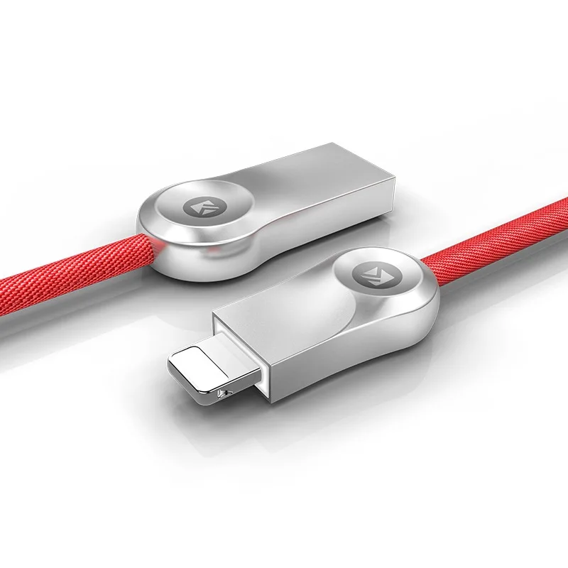 USB кабель для телефона для iPhone кабель Xs Max Xr X 8 7 6 6s 5 Plus iPad Mini 1m 2m кабели быстрой зарядки мобильный провод для зарядного устройства данных - Цвет: Красный