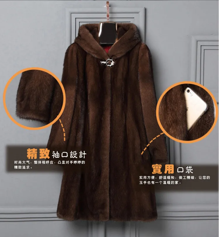 -20 degree Large Size Faux Fur Coat Women Winter